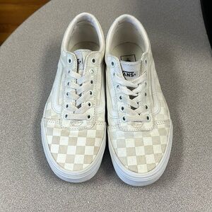 Vans white checkered. Great condition!